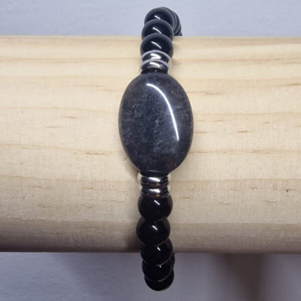 Bracciale in Ossidiana per Sciogliere Blocchi ed Eliminare le Tossine - immagine 2