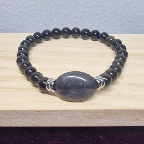 Bracciale in Ossidiana per Sciogliere Blocchi ed Eliminare le Tossine - immagine 3