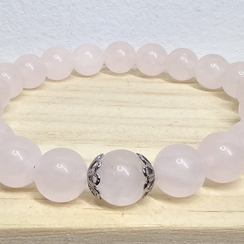 Bracciale in Quarzo Rosa - per Amore e Relazioni Sane