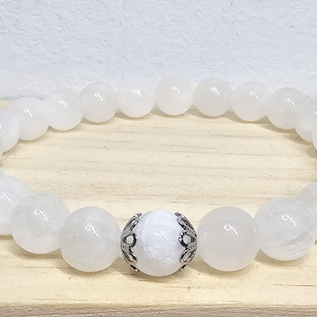 Bracciale in Pietra di Luna - per Intuizione e Armonia Emotiva
